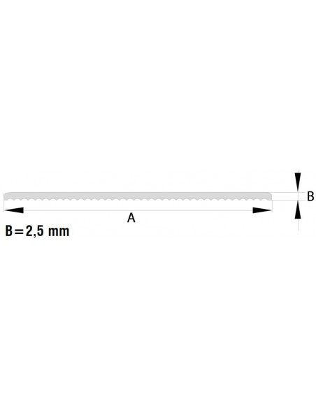 Plochá lišta v DEKORE 30 mm, 2,5 mm