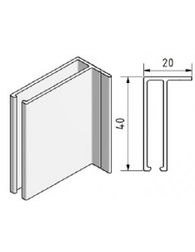 Ukončovací F-profil na prevetrávané fasády – 4 mm