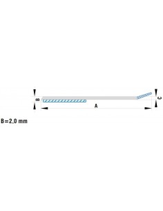 Plochá lišta v rolke (50m) 30 mm, 2 mm_1 mm, s pierkom a so samolepiacou páskou 2