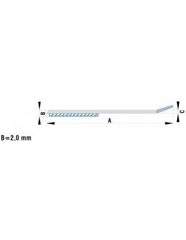 Plochá lišta v rolke (50m) 30 mm, 2 mm_1 mm, s pierkom a so samolepiacou páskou