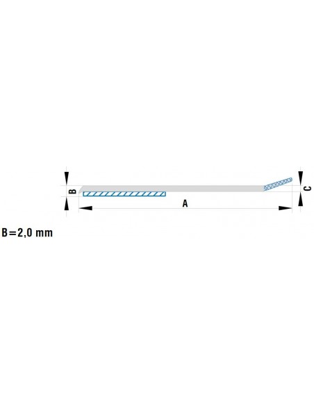 Plochá lišta v rolke (50m) 30 mm, 2 mm_1 mm, s pierkom a so samolepiacou páskou