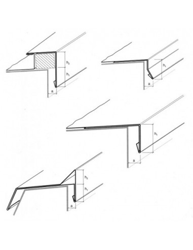 Zatvárač odkvapového plechu STUBAI, dĺžka 200 mm