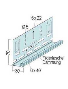 L profil na zateplenie podkrovia 70 x 30 mm, 2,6m