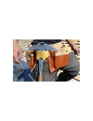 Leather work belt with pockets JOUANEL