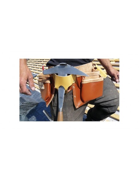 Leather work belt with pockets JOUANEL