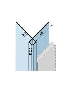 Rohový profil na prevetrávanú fasádu hliníkový 2