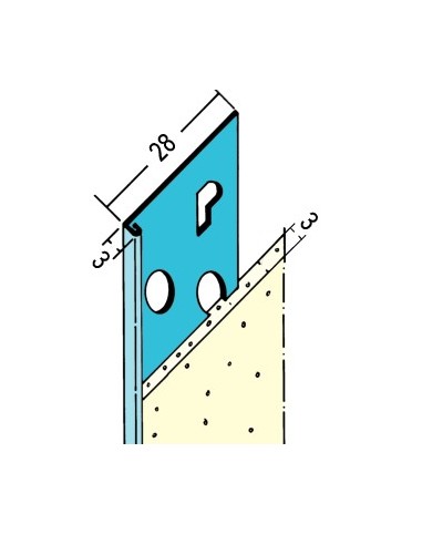 Završni profil br. 1236 za 3 mm žbuku - 2,5 m. PROTEKTOR 4009230083315