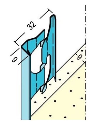 Stop profile for interior plaster - 3.00 m | 4009230050256
