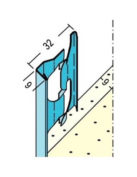 Stop profile for interior plaster - 3.00 m | 4009230050256