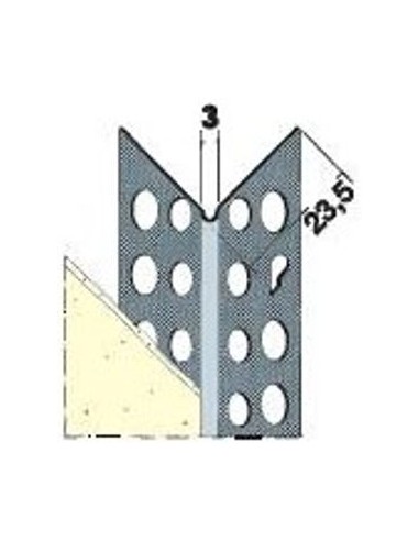 Hliníkový rohový profil Nr. 9079 - 2,50 m na sádrokarton | 4009230044422