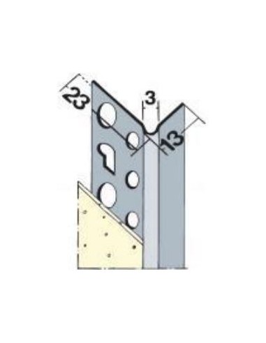 Finishing profile for plasterboard aluminum no. 9299 - 2.50 m | 4009230015828