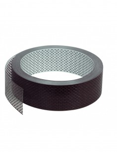 Vetracia mriežka 100 mm BIELA - HNEDÁ, AL, hranaté dierovanie