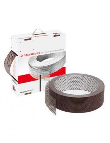 Vetracia mriežka 100 mm BIELA - HNEDÁ, AL, hranaté dierovanie