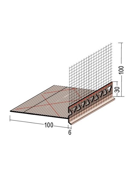 Insertion profile with drip nose for thermal insulation 37501 | 4009230074948