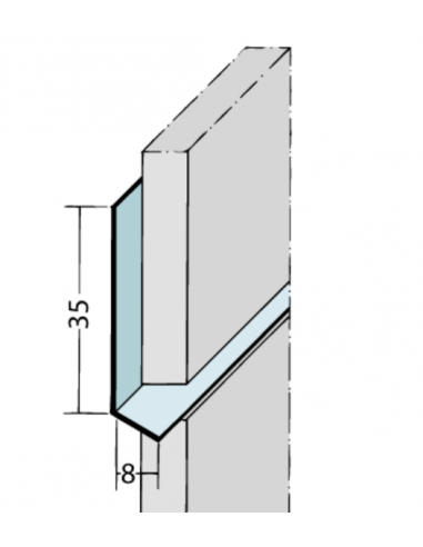 Fugaprofil vízszintes Alu 9092 - 2,50 m