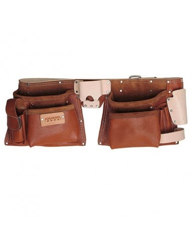 Leather work belt with pockets JOUANEL