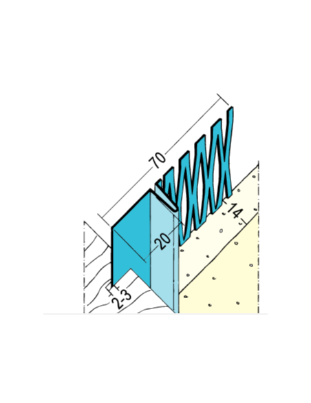 Shadow profile for plaster