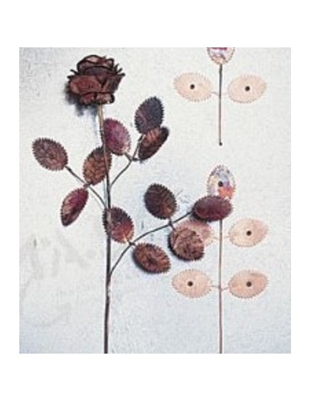 Šablóny na vytepanie ruže z medeného plechu