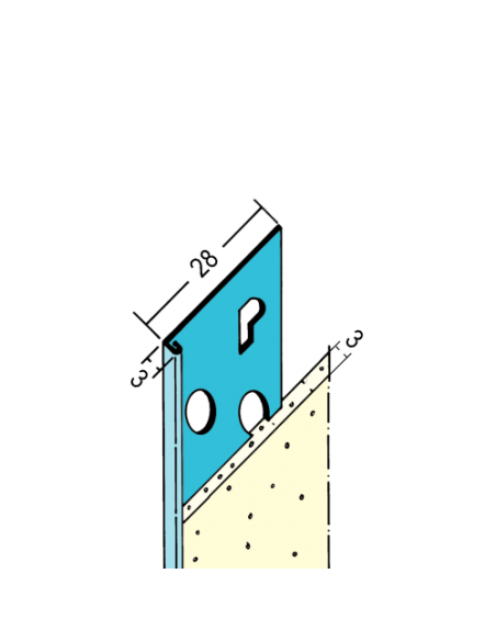 Profil de oprire pentru tencuieli interioare Nr. 1236, 3 mm - 2,5 m PROTEKTOR 4009230083315