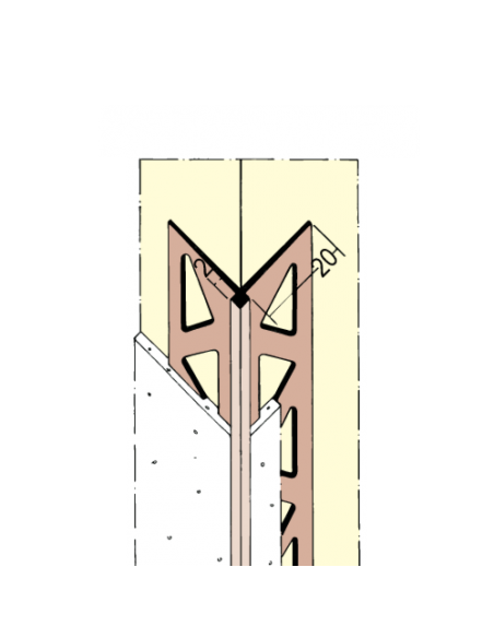 PROTEKTOR|Corner bead for dry lining - 2.60 m|Profiles for plasterboard PROTEKTOR