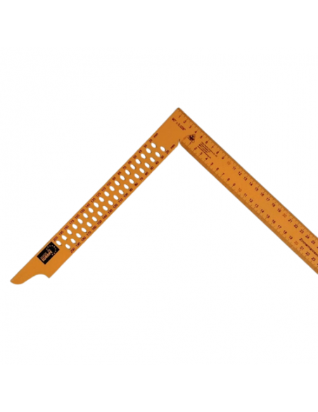 Uholník 80 cm s dierkami na značenie tesársky uholník