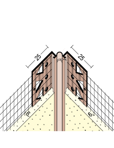Dilatačný profil na zatepľovanie pravý uholUNIVERZAL č. 37531 - 2,75 m