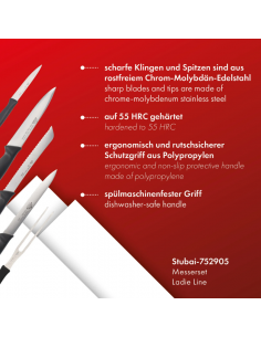 Stubai 752905 sada nožov Lady Line, 5 dielna pre ženy 2