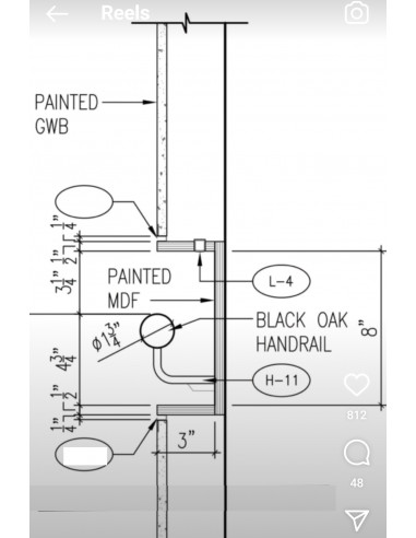 Shadow joint PVC profile - 3.05 m | 4009230072692