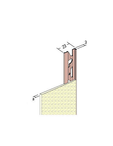 Završni profil od PVC-a 3 mm.