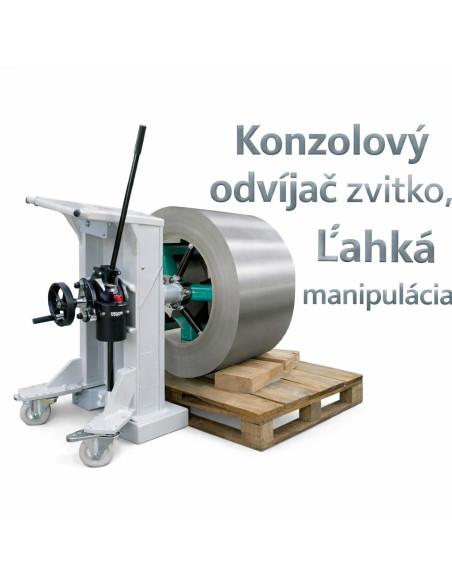 Odvíjač zvitkov konzolový, šírka zvitku 1 000 mm